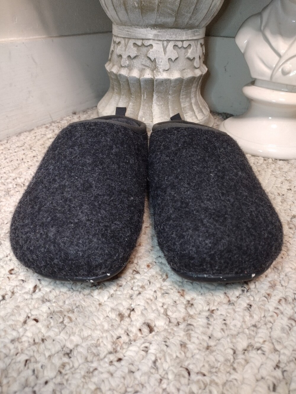 Camper Men's Wabi Charcoal Gray Boiled Wool Slippers - Picture 3 of 8